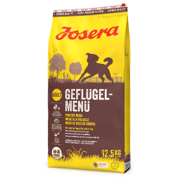 Josera Poultry Menu complete food for adult dogs needing moderate energy intake as a maintenance diet Josera Poultry Menu complete food for adult dogs needing moderate energy intake as a maintenance diet