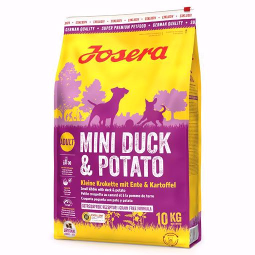 Josera Mini Duck & Potato complete food with small kibble size for small breeds