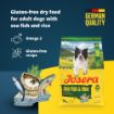 Josera Adult Sea Fish & Rice gluten free complete food for all adult dogs product benefits