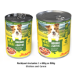 Josera Meat Lovers Menu Multipack grain free complete wet food for adult dogs variety pack including Chicken and Carrot